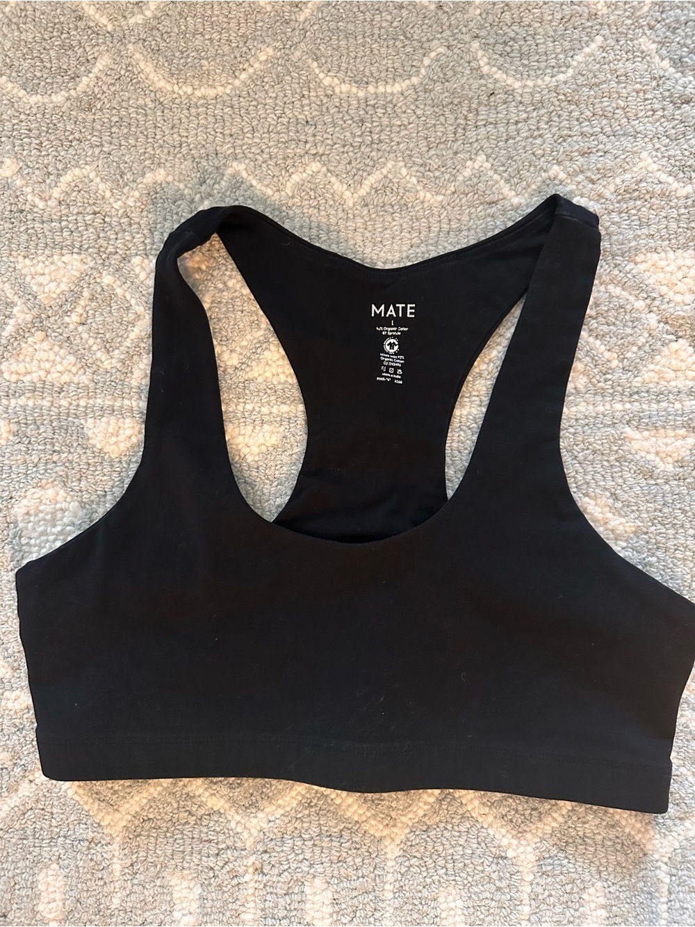 MATE Black Racerback Sports Bra - Seamless Support